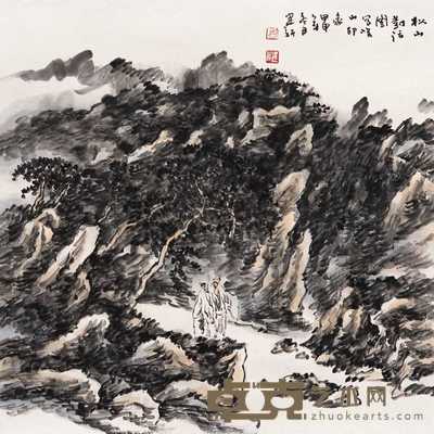 舒建新 2004年作 松山对话图 镜心 68.5×69cm